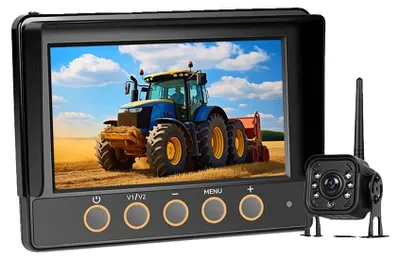 Produktbild von Auto-Monitor, 720P Rückfahrkamera, 7-Zoll-Display, IP68 wasserdicht, kabellose Installation, Weitwinkelansicht