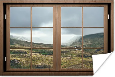 Produktbild von MuchoWow® Poster Durchblick - Wolken - Berge 120x80 cm - Bilder