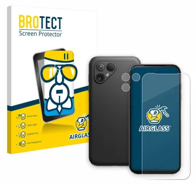 Produktbild von BROTECT Schutzglas für Fairphone 5 (Display+Kamera) Schutzfolie Panzer Folie Glas Display Schutz klar