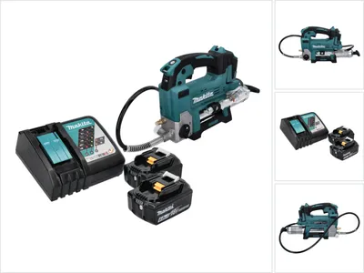 Obrázok produktu pre Akumulátorová mazacia pištoľ Makita DGP 180 RG 18 V 690 bar + 2x akumulátor 6,0 Ah + nabíjačka