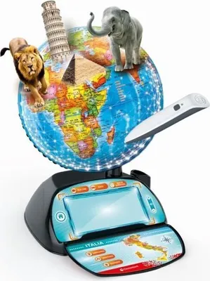 Image de Globe Interactif Clementoni Exploraglobe, Voyage en Temps Réel, 3 Modes de Jeu, 28 Activités, Stylo Bluetooth