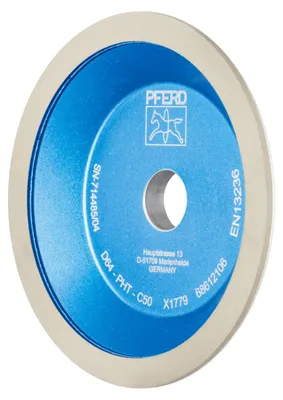 Produktbild von PFERD TOOLS Diamant-Schleifscheibe Kunstharz 12A2/45° PHT 125mm D64 (fein) Trockenschliff