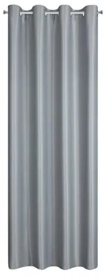 Zdjęcie produktu dla Eurofirany 431956, Przezroczysty, Szary, Monochromatyczny, Poliester, Oczko, 300 g/m²