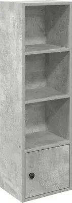 Image de vidaXL Bibliothèque gris béton 31x24x102 cm Bois composite