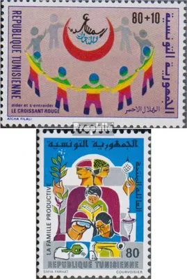 Produktbild von Briefmarken Tunesien 1982 Mi 1021,1023 (kompl.Ausg.) postfrisch Roter Halbmond