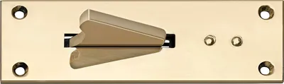 Produktbild von Paderschnapper, Platte 40 x 115 mm, Messing poliert | Fensterfeststeller