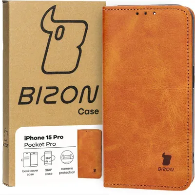 Produktbild von Bizon Case Pocket Pro Apple iPhone 15 Pro braun