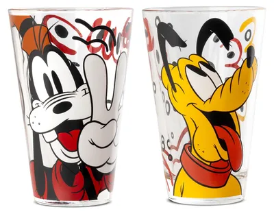 Produktbild von Gilde 2tlg. Set, Disney, Trinkglas, "Goofy & Pluto", Glas, mehrfarbig, H. 12.5 cm, D. 8 cm 81303 8052278338172 2 Stück (2-fach sortiert)