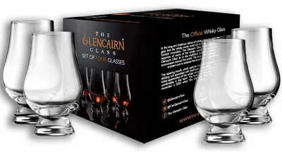 Obrázok produktu pre Sada whisky sklenených pohárov Glencairn, čierna, 190 ml, 4 kusy