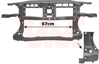 Produktbild von VAN WEZEL 5839678 Schlossträger Frontmaske für VW Passat Variant (3C5) Frontverkleidung