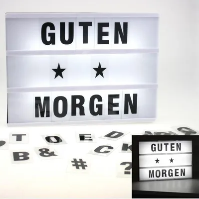 Produktbild von LED Cinema Leuchtbox mit Buchstaben & Symbolen Reklametafel