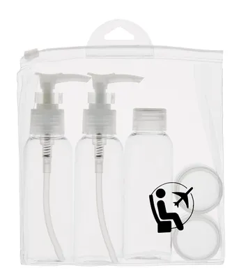Produktbild von Reisebehlter-Set 5-teilig mit Kosmetiktasche
