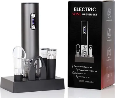 Image de INF Ouvre-vin électrique Rechargeable USB - Tire-bouchon automatique, 6 pièces