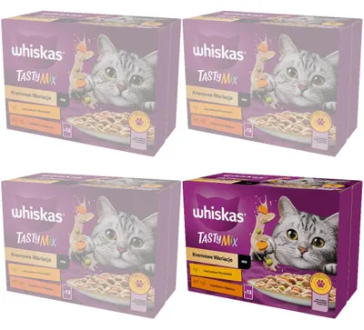 Zdjęcie produktu dla Whiskas Adult 48x85g Kremowe Wariacje Mokra Karma Pełnoporcjowa Dla Dorosłych Kotów W Sosie