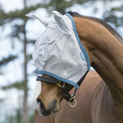 Produktbild von Horseware Fliegenmaske Amigo Fly Mask - Silver/Dark Grey