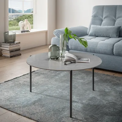 Produktbild von Couchtisch >2164-20< in Grau, Gestell Metall - 46x82cm (HxD)