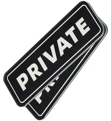 Acryl-Türschild, selbstklebend, 2er-Set, 15 x 5 cm, Schwarz