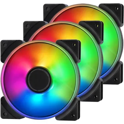 Produktbild von Fractal Design Prisma AL-12 3P, Ventilator, 12 cm, 1200 RPM, 86,02 m³/h, Schwarz, Weiß