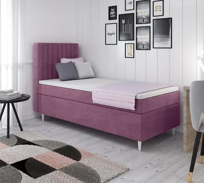 Obrázok produktu pre FurMeb24 Äalnen posteÄ HILTON - 80 x 200 cm - s topperom - Äav strana - ruov 117