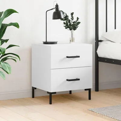 Zdjęcie produktu dla vidaXL Stolik nocny biały 40x35x47,5 cm materiał drewnopochodny