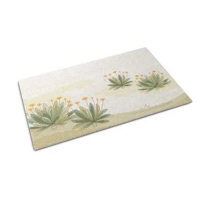 Obrázok produktu pre Rohožka na dvere - Rohož na zachytávanie nečistôt - Nekĺzavá vnútorná vonkajšia rohož - 60x40 cm - Rastliny Kvety