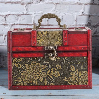 Image de Boîte en bois pour bijoux - Organisateur à bijoux - Rangement à bijoux - Petite boîte à bijoux - Boîte de rangement en bois