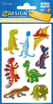 Obrázek produktu pro AVERY Zweckform 57293 AVERY Zweckform ZDesign KIDS třpytivá samolepka "Dinosaurus"