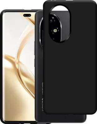Image de Cazy Coque compatible avec Honor 200 Pro Coque en Silicone - Coque Flexible - Noir