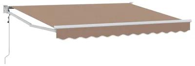 Image de vidaXL, store enroulable de couleur taupe, 4 x 2 mètres, en polyester et en métal