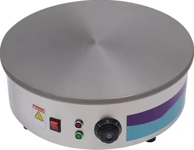 Produktbild von Elektrisches Crêpe-Gerät - Profi Crêpes- und Pfannkuchenmaker 3000 W - 45 cm Platte - Mit Teigverteiler und Spatel - Silber