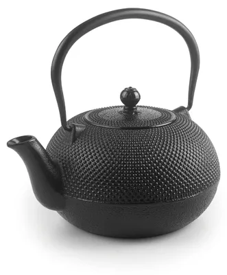 Gusseisen-Teekanne 1 l, schwarz, emailliert, für Induktion