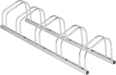 Produktbild von Famanu Fahrradständer für 5 Fahrräder - Silber