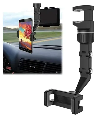 Produktbild von 360° Verstellbare Rückspiegel Handyhalterung Auto – Universeller Telefonhalter, kompatibel mit iPhone, Huawei, Samsung