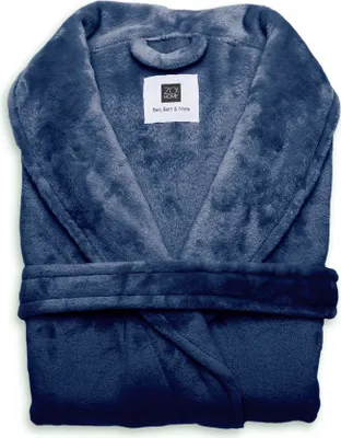 Produktbild von Zohome Zohome Bademantel Cara - Morgenmantel für Damen und Herren - L - Morgenmantel - Geeignet für die Sauna - Blau