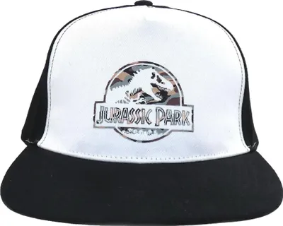 Produktbild von Jurassic Park - Snapback Mütze CD231 (Einheitsgröße) (Weiß/Schwarz)
