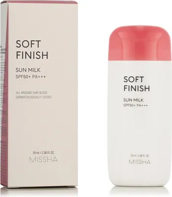 Obrázok produktu pre Missha mlieko na opaľovanie Soft Finish Sun Milk SPF50+ PA+++ 70 ml