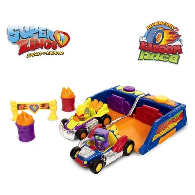 Produktbild von Superzings - Kaboom Race Adventure 2, mit 2 Fahrzeugen und 2 exklusiven SuperZings-Figuren SUPERZINGS Altersgruppe: +4 Jahre