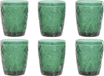 Immagine prodotto di Set di bicchieri Home ESPRIT cristallo verde Con rilievo 300 ml