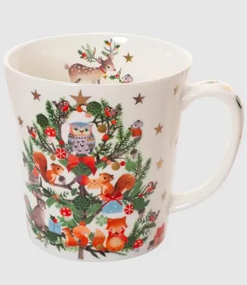 Produktbild von Kaffeebecher Winterwald, Tasse Kaffeetasse, Wintertiere, Weihnachten