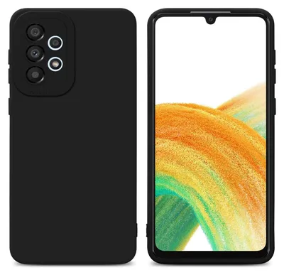 Produktbild von Cadorabo Hülle für Samsung Galaxy A33 5G Schutz Hülle in Schwarz TPU Silikon Etui Case Handyhülle