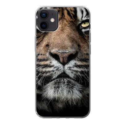Produktbild von MuchoWow® Handyhülle Schutzhülle Hülle für iPhone 12 mini Tiger - Nahaufnahme - Tier Silikon Softcase Handy Hülle - Bild