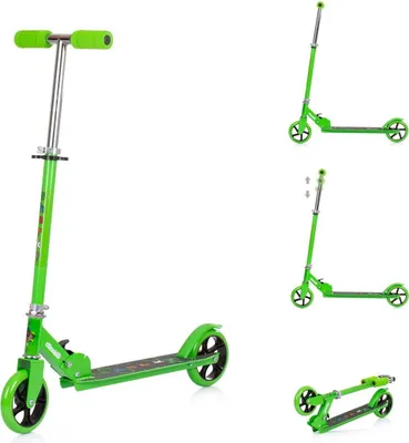 Produktbild von Chipolino Kinderroller Sharky klappbar PolyurethanRäder ABEC-7 Lager Bremse verstellbar grün
