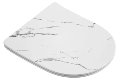 Produktbild von sanicomfort WC-Sitz Nakia in Marmor-Optik, Duroplast Toilettendeckel mit Absenkautomatik und Quick-Release-Funktion, 440 x 363 x 42 mm