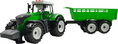 Image de Tracteur jouet 2-Play avec remorque, fonction de basculement, lumière et son