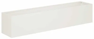 Obrázok produktu pre vidaXL Záhradný kvetináč, biela, 80 x 20 x 20 cm, z pozinkovanej ocele