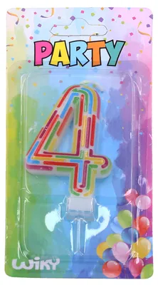 Produktbild von Partykerze Nummer 4 Kommas