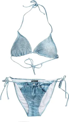 Produktbild von RED by EMP Damen Blaues Bikini-Set mit Neckholder-Trägern XXL