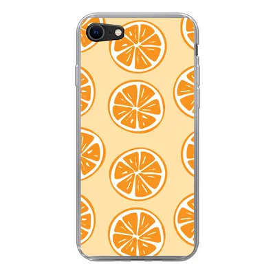 Produktbild von MuchoWow® Handyhülle Schutzhülle Hülle für iPhone SE 2020 Obst - Orange - Tropisch Silikon Softcase Handy Hülle - Kartenbesitzer