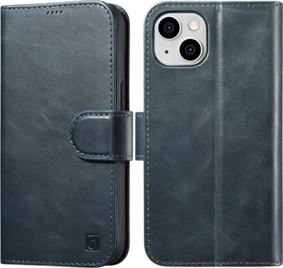 Immagine prodotto di Icarer Olio Cera Portafoglio Custodia 2In1 Iphone 14 Plus in pelle con Flap Anti-Rfid Blu (Wmi14220723-Bu)