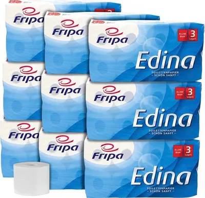 Produktbild von Fripa Toilettenpapier Edina 3-lagig, 72 Rollen